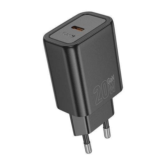 Caricabatterie Rete HOCO N60, 20W, 3A, 1 x USB-C, Nero