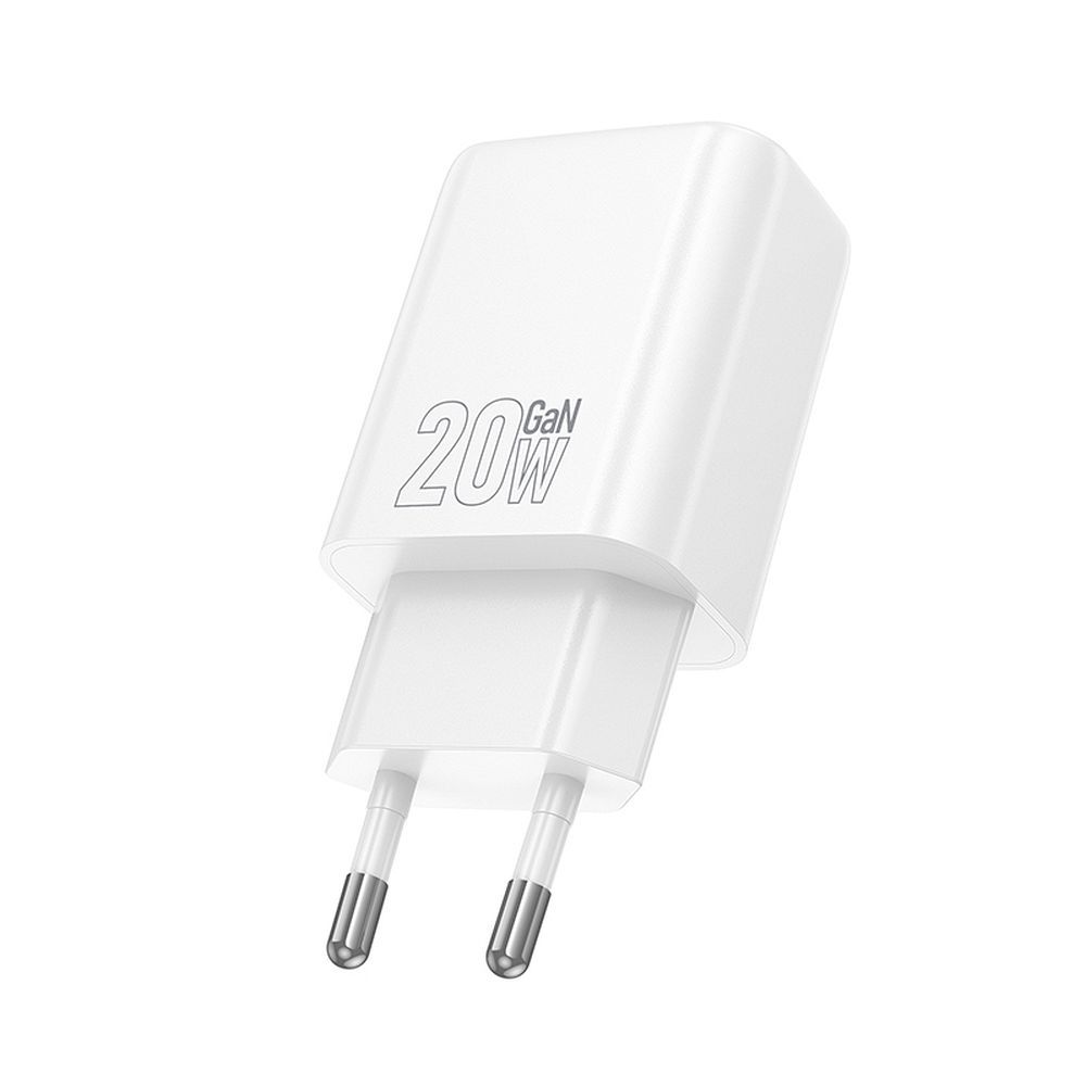 Caricabatterie Rete HOCO N61, 20W, 3A, 1 x USB-A - 1 x USB-C, Bianco
