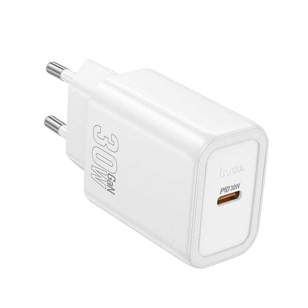 Caricabatterie Rete HOCO N62, 30W, 3A, 1 x USB-C, Bianco