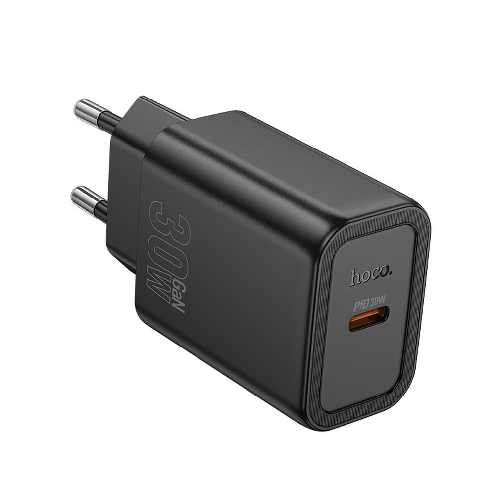 Caricabatterie Rete HOCO N62, 30W, 3A, 1 x USB-C, Nero