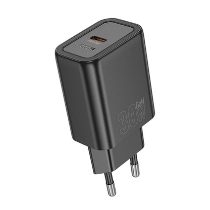 Caricabatterie Rete HOCO N62, 30W, 3A, 1 x USB-C, Nero