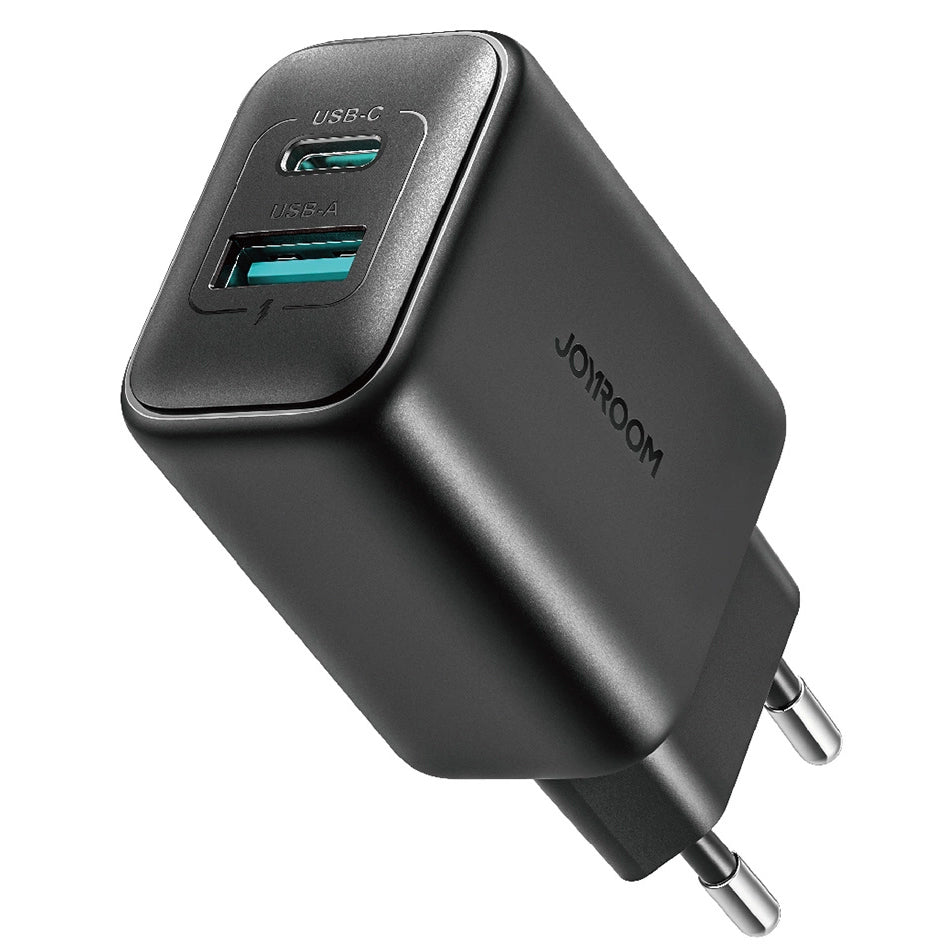 Joyroom JR-TCF13 Network Charger, 25W, 3A, 1 x USB-A - 1 x USB-C, Black