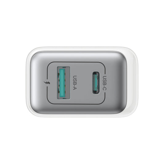 Joyroom JR-TCF15 Network Charger, 30W, 5A, 1 x USB-A - 1 x USB-C, White