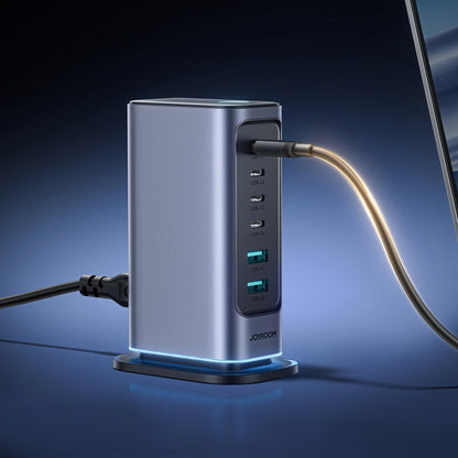 Caricabatterie Stazione Joyroom JR-TCM02, 65W, 3.25A, 2 x USB-A - 4 x USB-C, Grigio