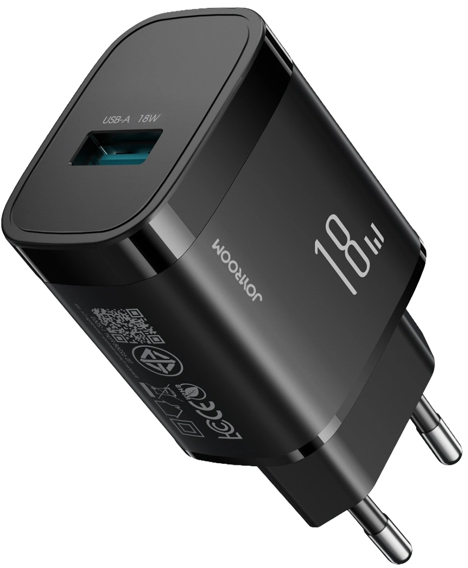 Joyroom JR-TF4 Wall Charger, 18W, 3A, 1 x USB-A, Black