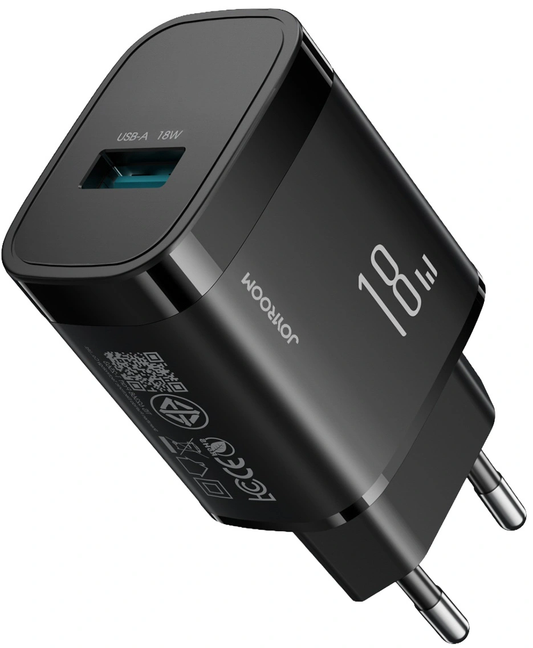 Caricatore da rete Joyroom JR-TF4, 18W, 3A, 1 x USB-A, Nero