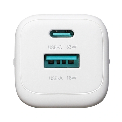 Caricabatterie Retea Joyroom JR-TG7, 33W, 3A, 1 x USB-A - 1 x USB-C, Bianco