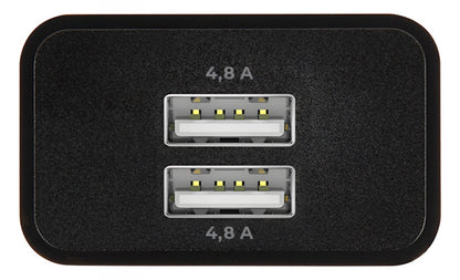 Caricabatterie Retea MaXlife MXTC-12, 24W, 2.4A, 2 x USB-A, Nero
