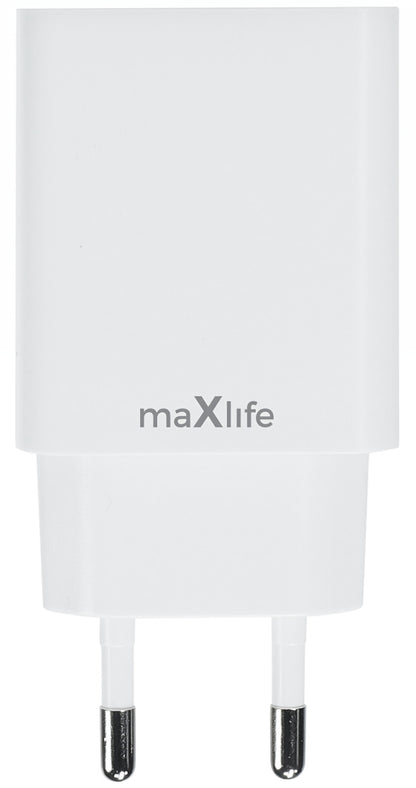 Caricabatterie Rete MaXlife MXTC-13-20AC, 20W, 3A, 1 x USB-A - 1 x USB-C, Bianco