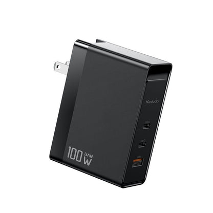 Caricabatterie da rete McDodo CH-8101 Pro Nuc AR Power Travel, 100W, 5A, 1 x USB-A - 2 x USB-C, Nero