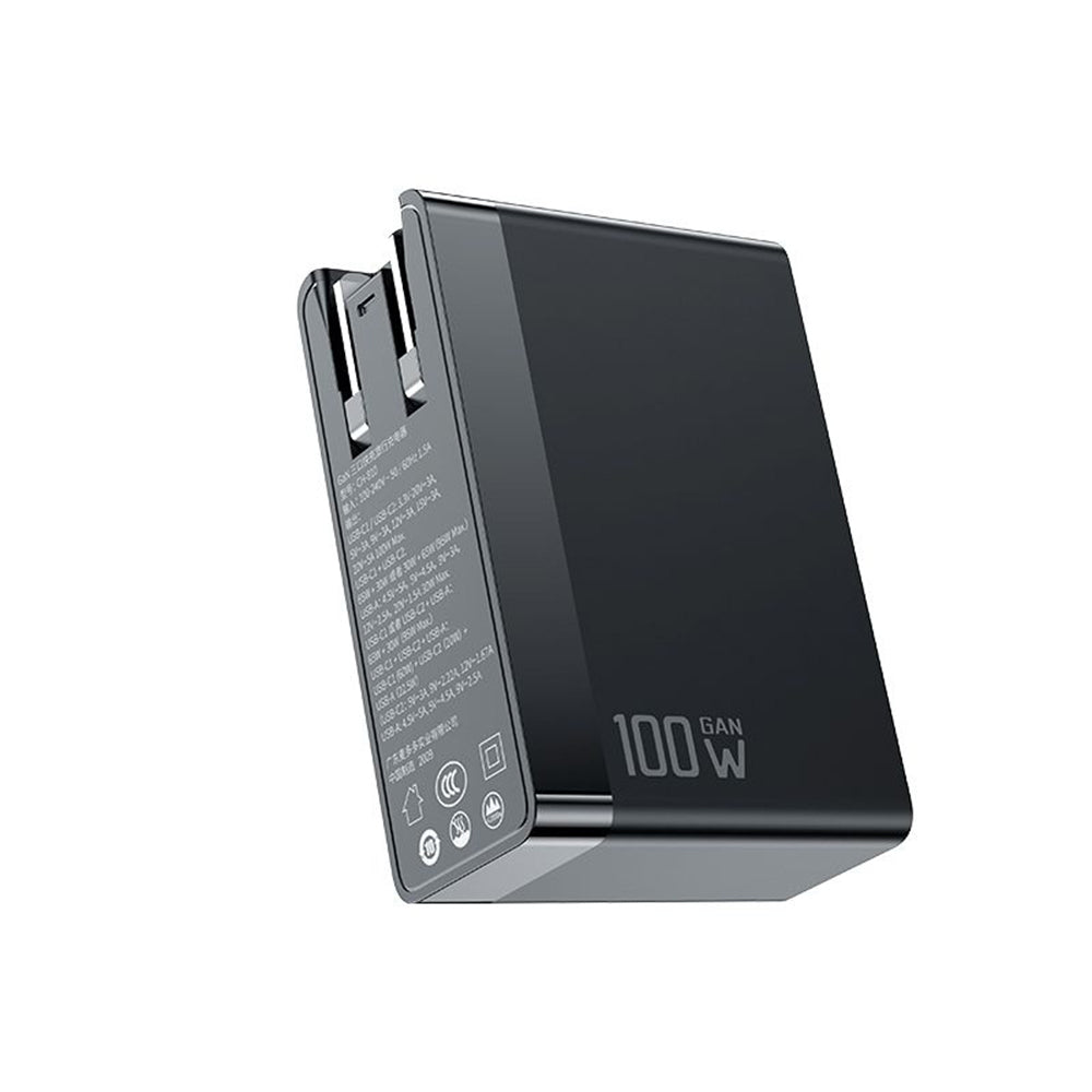 Caricabatterie da rete McDodo CH-8101 Pro Nuc AR Power Travel, 100W, 5A, 1 x USB-A - 2 x USB-C, Nero