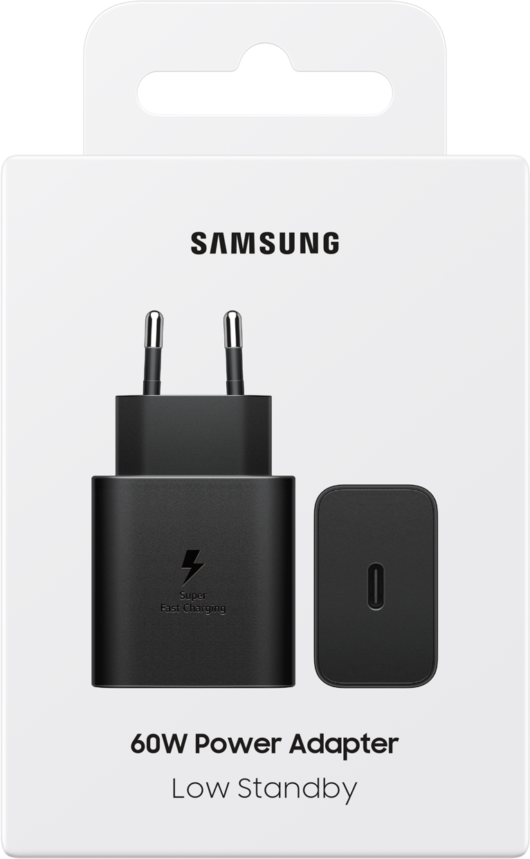 Caricabatterie Rete Samsung, 60W, 3A, 1 x USB-C, Nero EP-T6010NBEGWW
