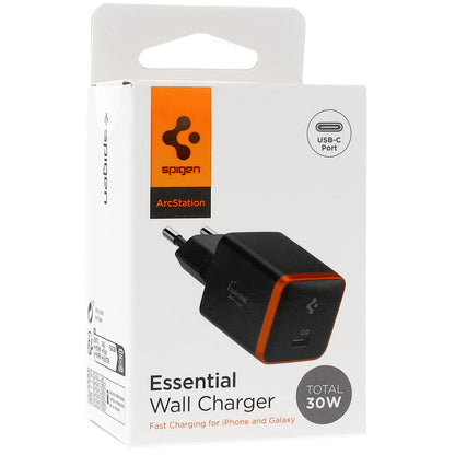 Caricatore da rete Spigen EE301EU Essential, 30W, 3A, 1 x USB-C, Nero ACH08448