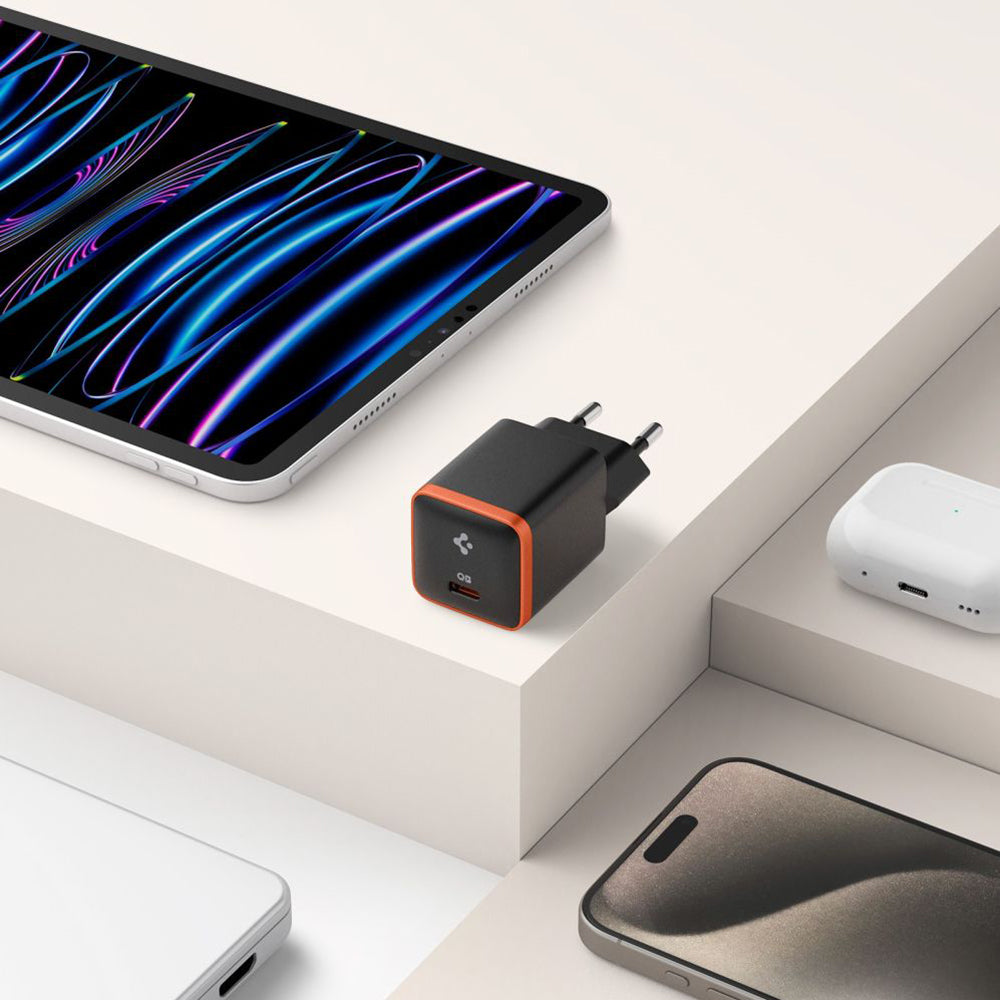Caricatore da rete Spigen EE301EU Essential, 30W, 3A, 1 x USB-C, Nero ACH08448
