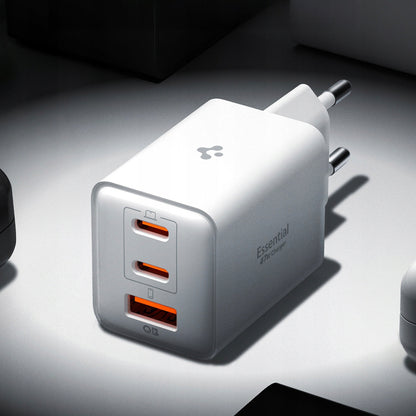 Caricabatterie da Rete Spigen EE473EU Essential, 47W, 3A, 1 x USB-A - 2 x USB-C, Bianco ACH09464