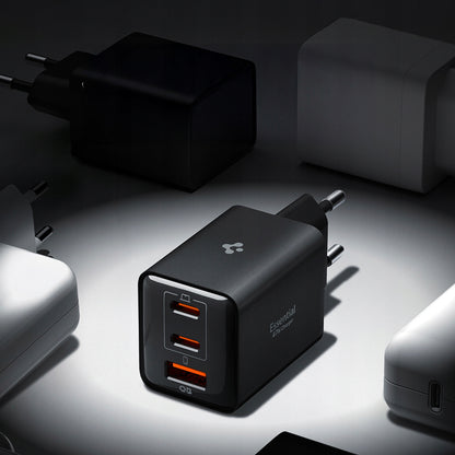 Caricabatterie Retea Spigen EE473EU Essential, 47W, 3A, 1 x USB-A - 2 x USB-C, Nero ACH09465