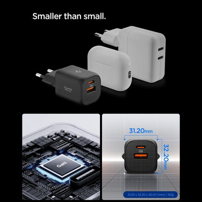 Caricabatterie Rete Spigen Essential, 35W, 3A, 1 x USB-A - 1 x USB-C, Bianco