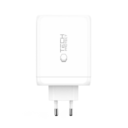 Tech-Protect NC200W-GAN Network Charger, 200W, 5A, 1 x USB-A - 3 x USB-C, White