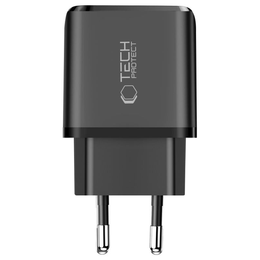 Caricabatterie Rete Tech-Protect NCA45W, 45W, 3A, 1 x USB-A - 1 x USB-C, Nero