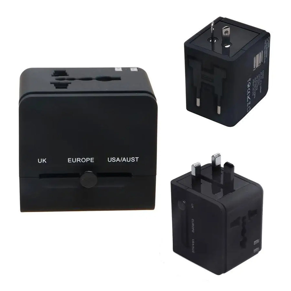 Caricabatterie da Rete Techsuit HHt148 Travel, 10W, 2A, 2 x USB-A, Nero