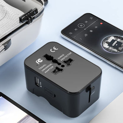 Caricabatterie da Rete Techsuit HHT202-2C Travel, 15W, 3A, 2 x USB-C, Nero