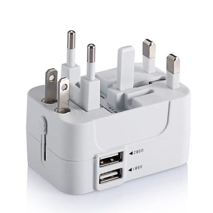 Techsuit HHT202 Travel Network Charger, 10W, 2A, 2 x USB-A, White