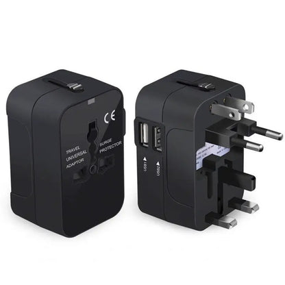 Caricabatterie da Rete Techsuit HHT202 Travel, 10W, 2A, 2 x USB-A, Nero