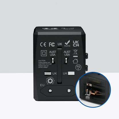 Caricabatterie da Rete Techsuit HHT904-W2 Travel, 20W, 3A, 2 x USB-A - 2 x USB-C, Bianco