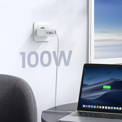 Caricabatterie Rete UGREEN CD226, 100W, 5A, 1 x USB-A - 3 x USB-C, Bianco