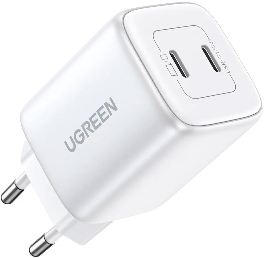 Caricabatterie da Rete UGREEN CD294, 45W, 3A, 2 x USB-C, Bianco