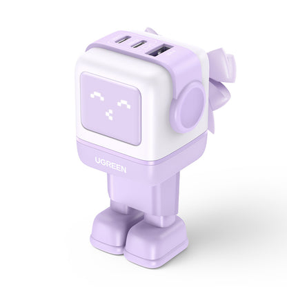 Caricabatterie da rete UGREEN CD361 Uno, 65W, 3.25A, 1 x USB-A - 2 x USB-C, Viola