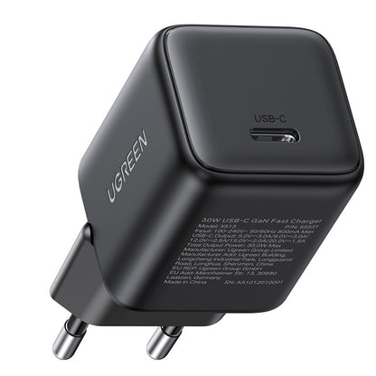 Caricabatterie da Rete UGREEN X513, 30W, 3A, 1 x USB-C, Nero