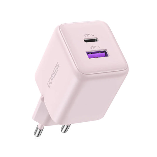 Caricabatterie da rete UGREEN X516, 30W, 3A, 1 x USB-A - 1 x USB-C, Rosa