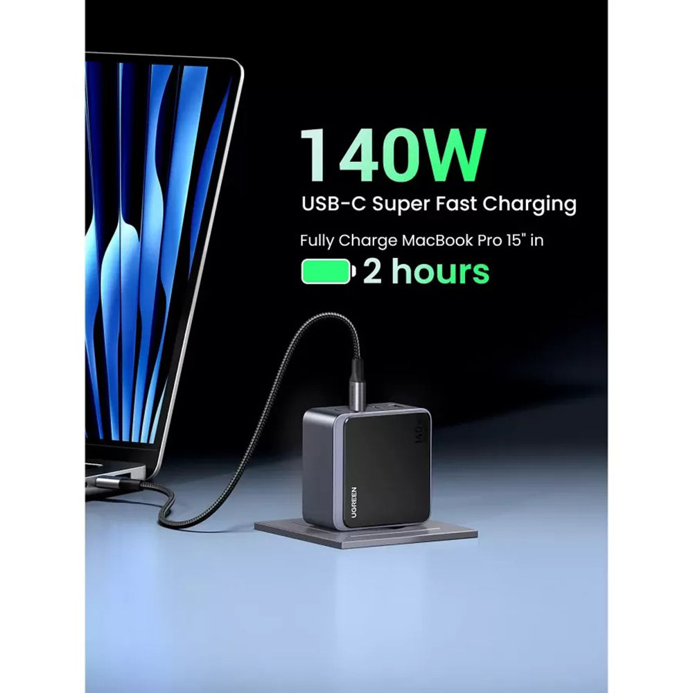 Caricabatterie Retea UGREEN X570 Nexode S, 140W, 5A, 1 x USB-A - 3 x USB-C, Grigio