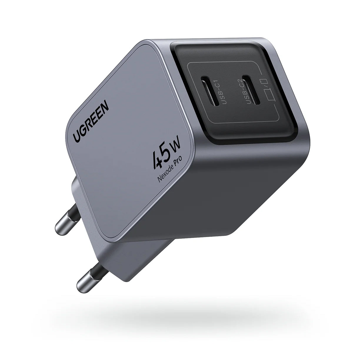 Caricabatterie di rete UGREEN X707 Nexode Pro, 45W, 3A, 2 x USB-C, Grigio 