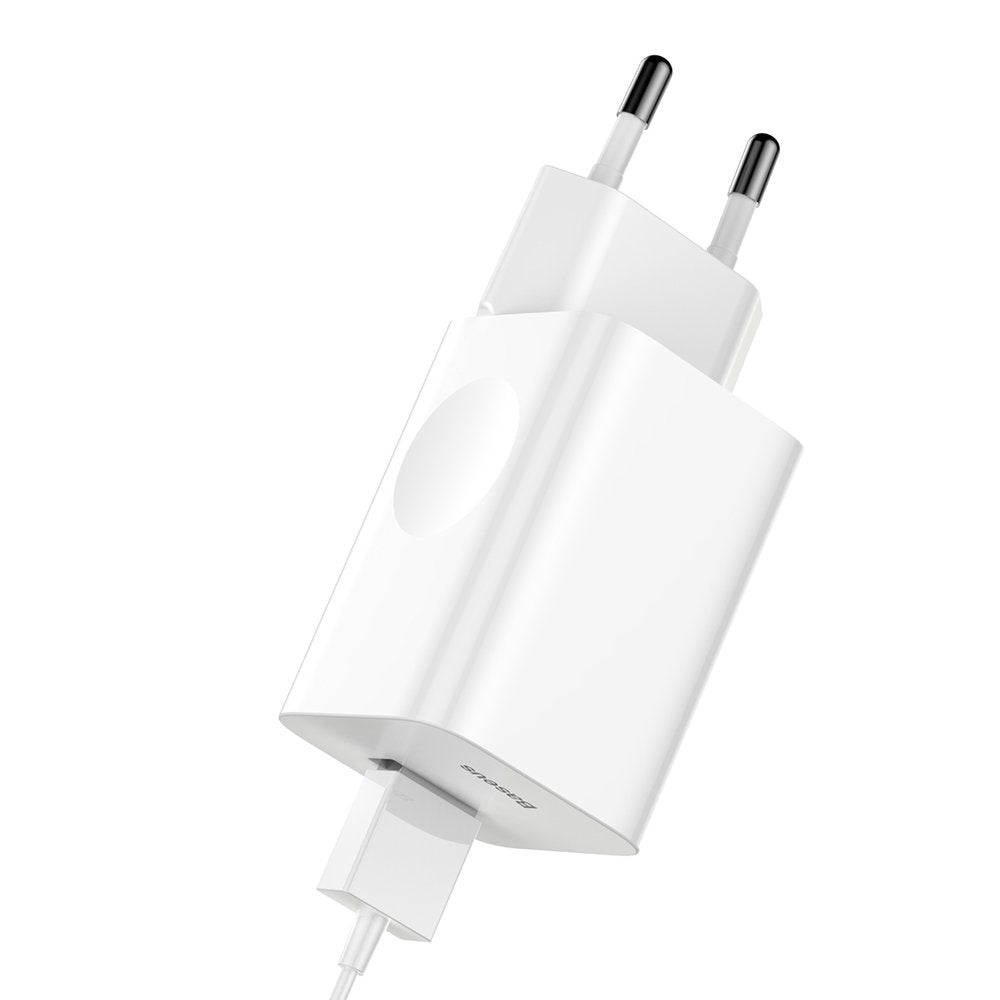 Caricabatterie Rete Baseus, 24W, 3A, 1 x USB-A, Bianco CCALL-BX02