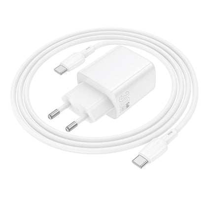 Caricabatterie Rete con Cavo USB-C Borofone BN28 Fuente, 30W, 3A, 1 x USB-C, Bianco