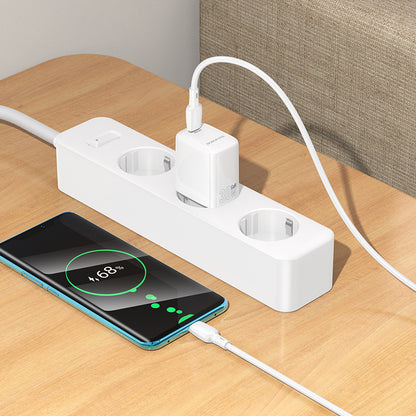Caricabatterie Rete con Cavo USB-C Borofone BN28 Fuente, 30W, 3A, 1 x USB-C, Bianco