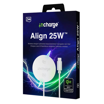 Caricatore Wireless da Rete 3MK Align, 25W, Bianco