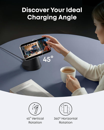 Caricabatterie Rete Wireless Anker MagGo 3in1, 15W, 1.67A, Nero B25M4G11