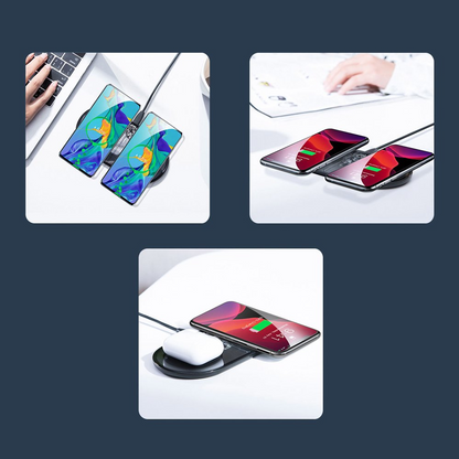 Caricabatterie Rete Wireless Baseus Simple 2in1, 15W, 1.67A, Trasparente WXJK-A01