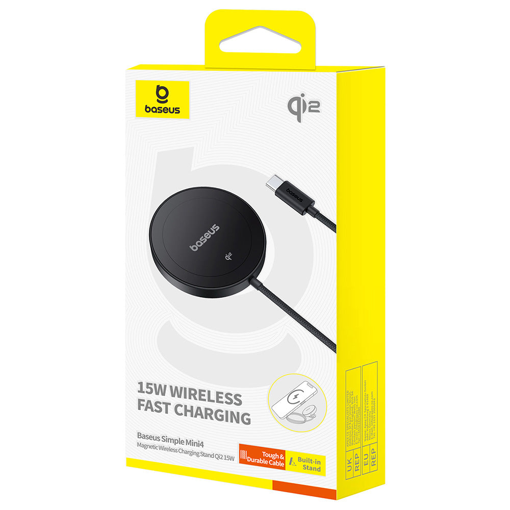 Caricabatterie Rete Wireless Baseus Simple Mini4, 15W, 1.67A, Nero P10273300121-02