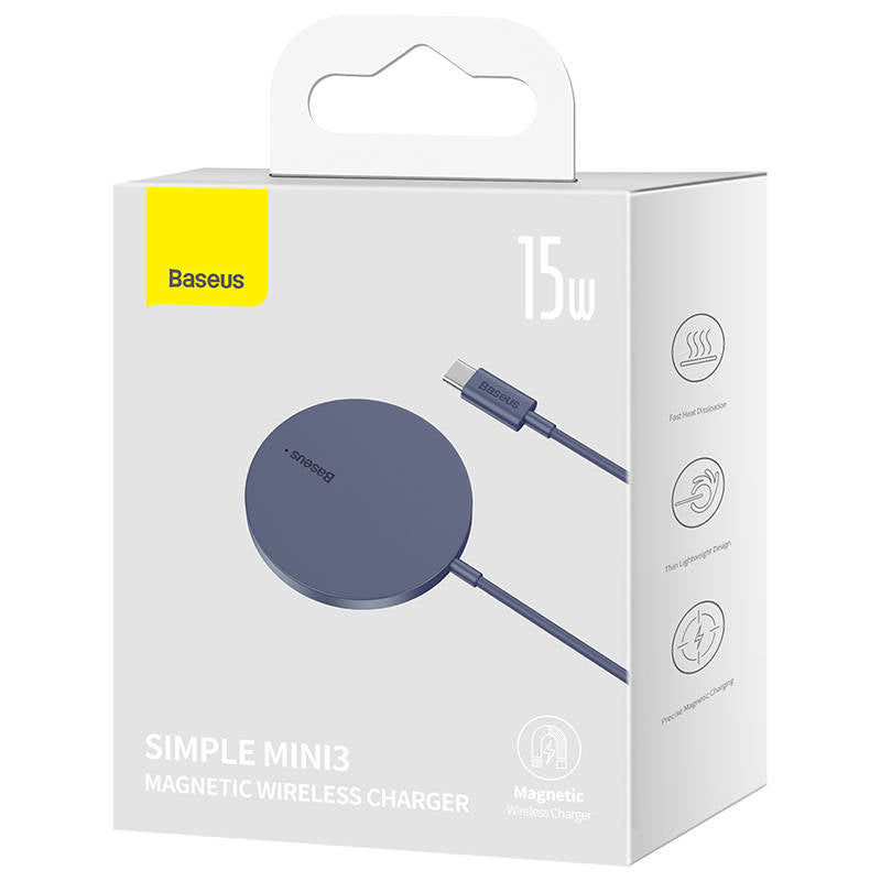 Caricabatterie Wireless Baseus Simple Mini3, 15W, 1.67A, Viola CCJJ040205