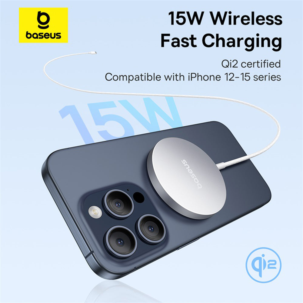 Caricabatterie Wireless Baseus Simple Mini4 Air, 15W, 1.67A, Argento P10278200S11-00