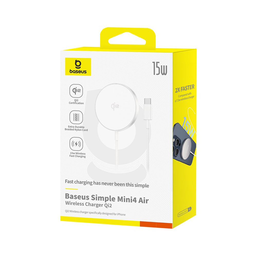 Caricabatterie Wireless Baseus Simple Mini4 Air, 15W, 1.67A, Argento P10278200S11-00