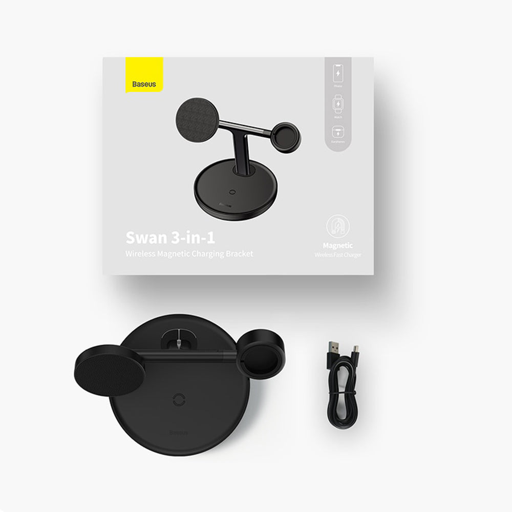 Caricabatterie Rete Wireless Baseus Swan 3in1, 20W, 1.67A, P10221302113-Z1