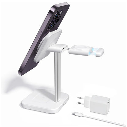 Caricabatterie Wireless Retea ESR HaloLock 3in1, 15W, 1.67A, Bianco