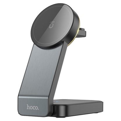 Caricabatterie Wireless HOCO CQ3 3in1, 15W, 1.67A, Nero