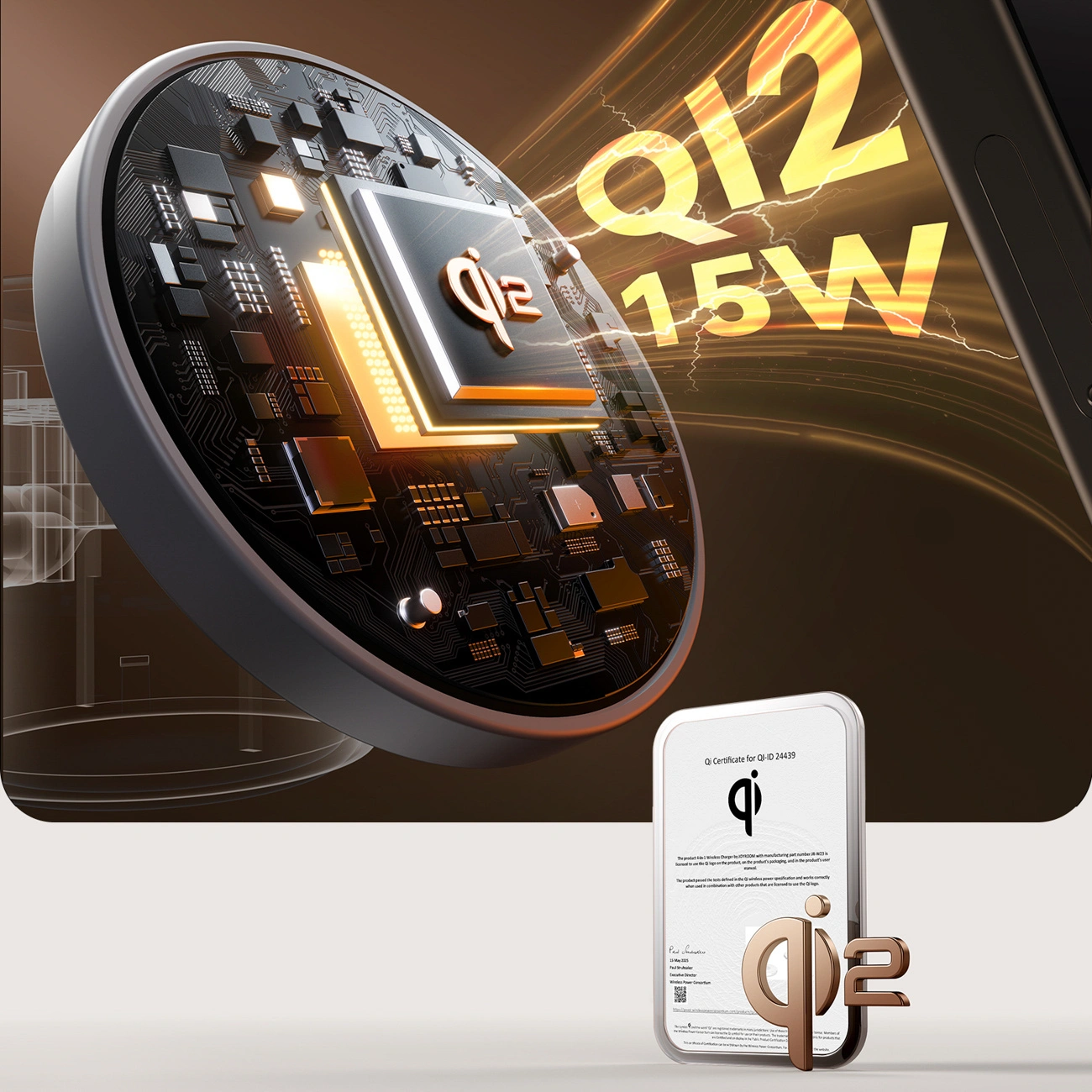 Joyroom JR-W23 3in1 Wireless Network Charger, 15W, 1.67A, White