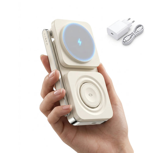 Caricatore Wireless da Rete Lisen 3in1, 15W, 1.67A, Bianco YL0223110006